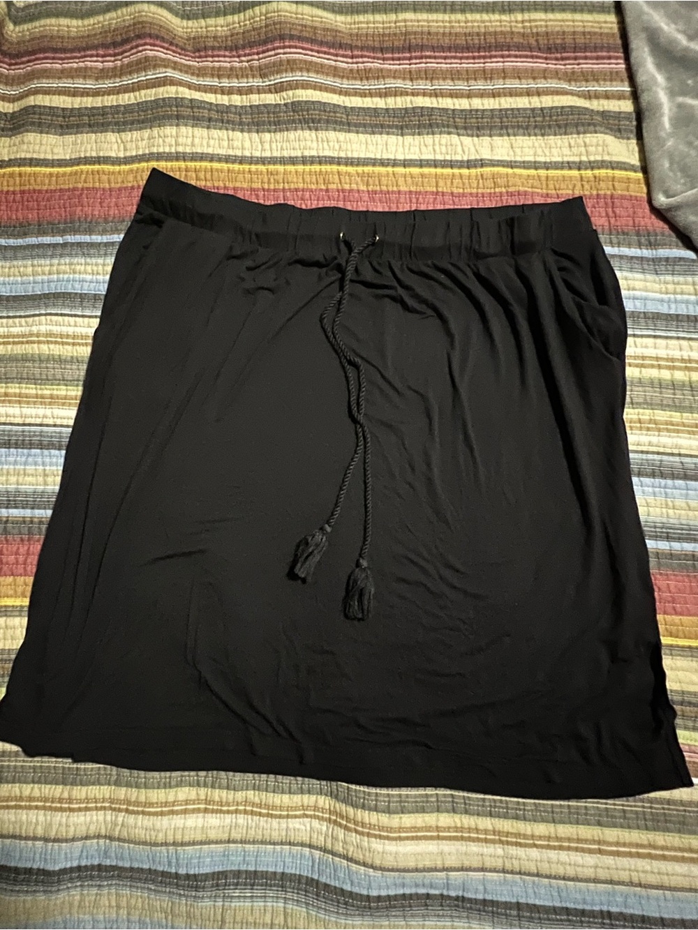 St. John's Bay Black Drawstring Mini Skirt